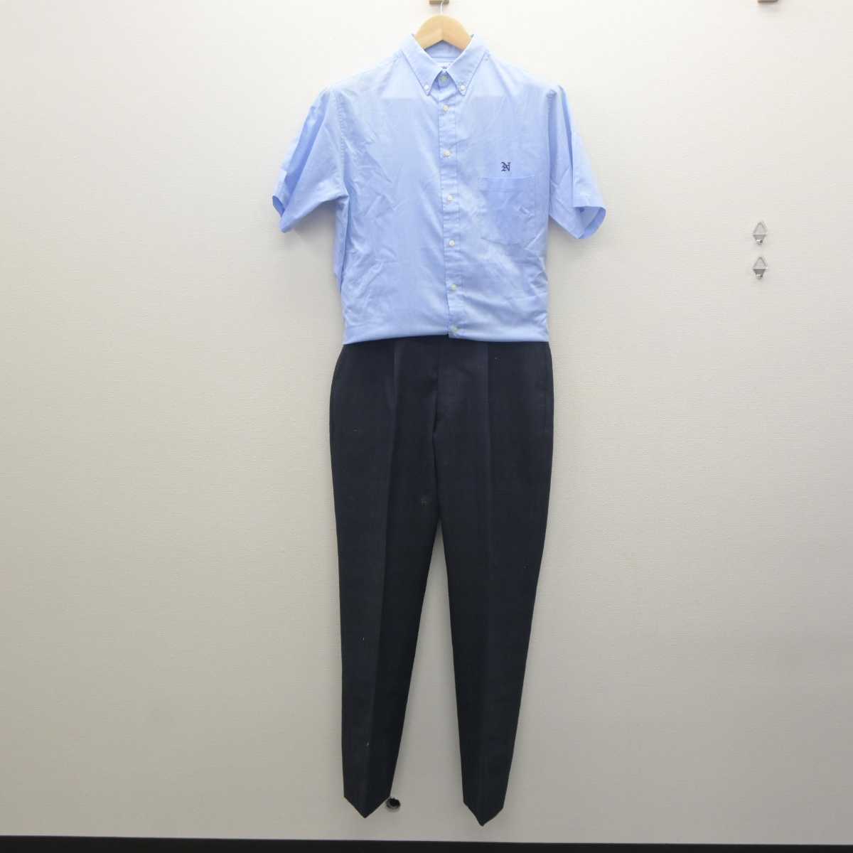 【中古】青森県 浪岡中学校 男子制服 2点 (シャツ・ズボン) sf062048