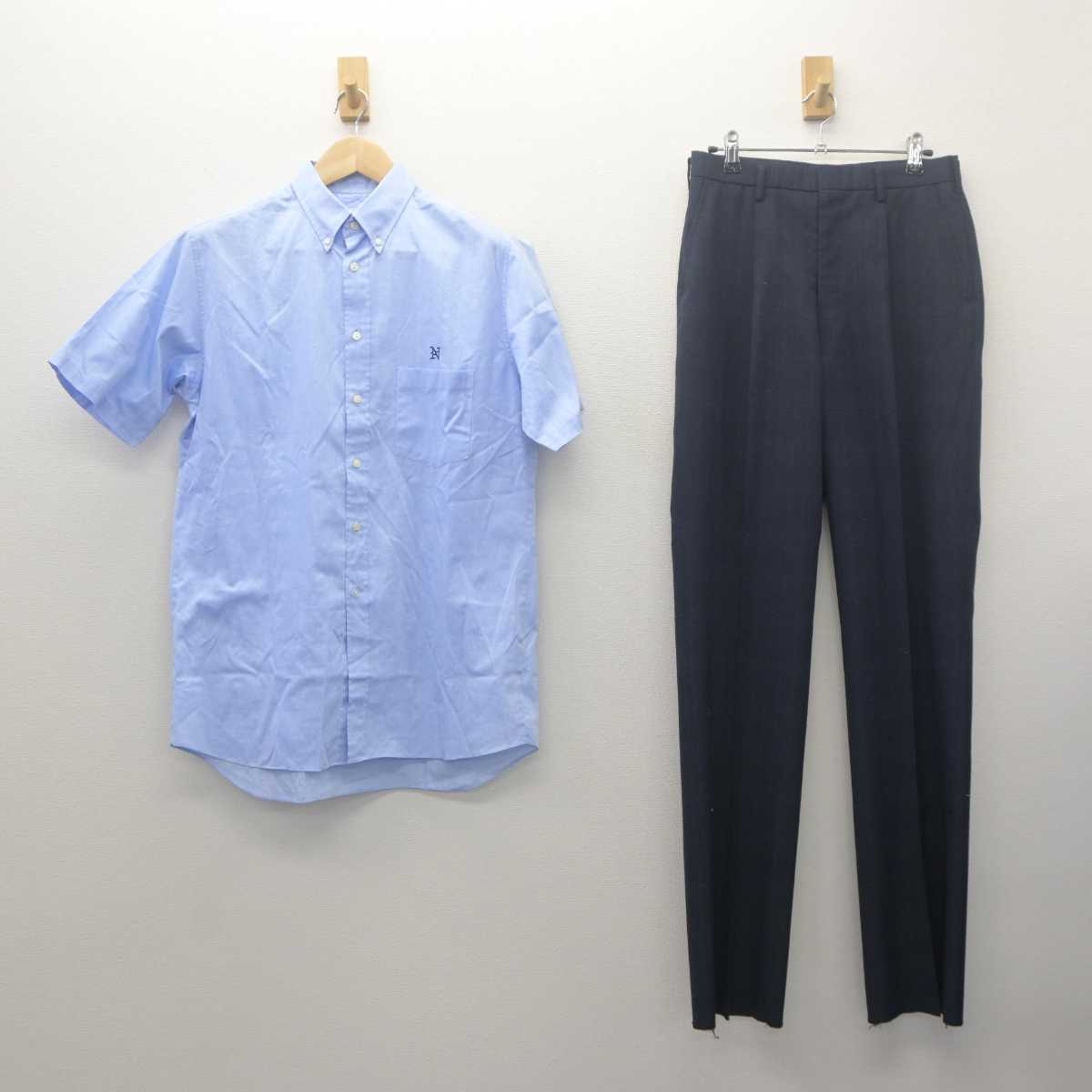 【中古】青森県 浪岡中学校 男子制服 2点 (シャツ・ズボン) sf062049