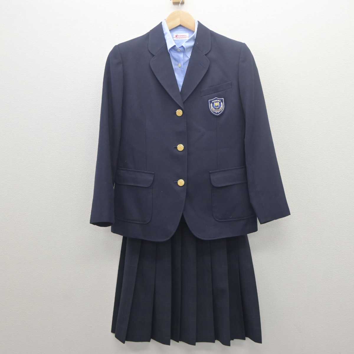 【中古】青森県 浪岡中学校 女子制服 3点 (ブレザー・シャツ・スカート) sf062052