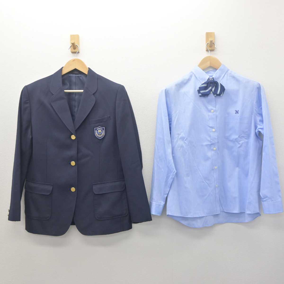 【中古】青森県 浪岡中学校 女子制服 4点 (ブレザー・シャツ・スカート) sf062055