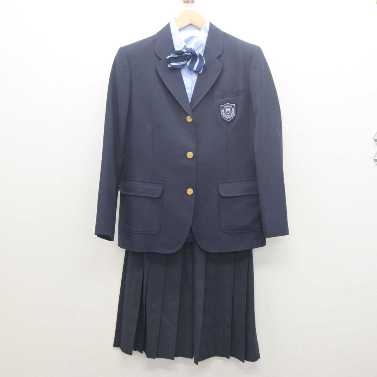 【中古】青森県 浪岡中学校 女子制服 4点 (ブレザー・シャツ・スカート) sf062056