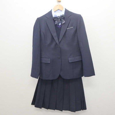 【中古】滋賀県 滋賀短期大学附属高等学校 女子制服 5点 (ブレザー・ニット・シャツ・スカート) sf062065