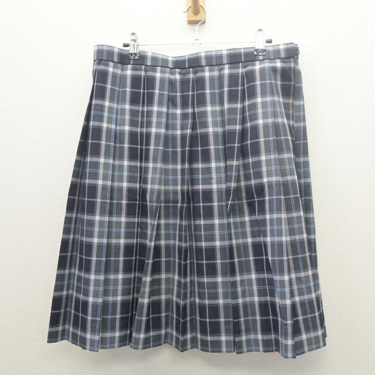 【中古】大阪府 堺西高等学校 女子制服 4点 (ニットベスト・シャツ・スカート) sf062080