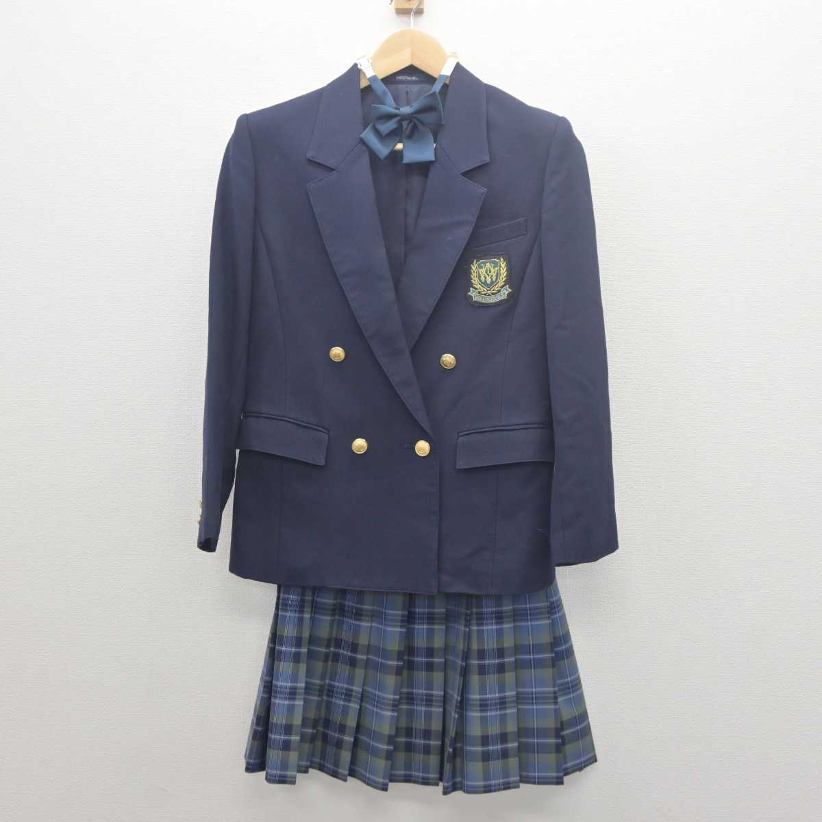 【中古】千葉県 若松高等学校 女子制服 3点 (ブレザー・スカート) sf062083