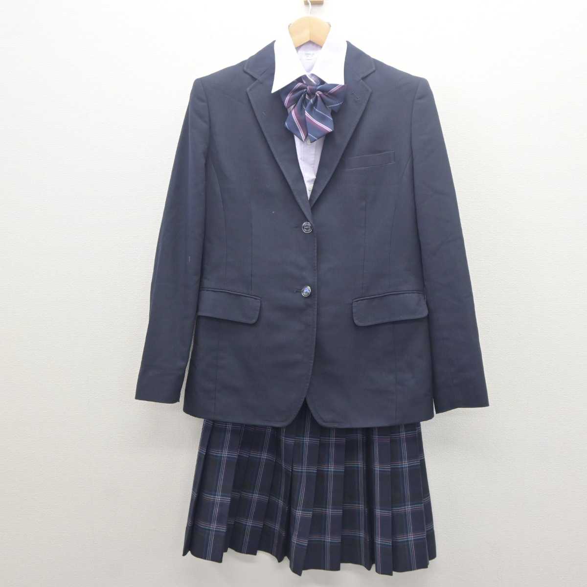 【中古】茨城県 東洋大学附属牛久中学校・高等学校 女子制服 4点 (ブレザー・シャツ・スカート) sf062084