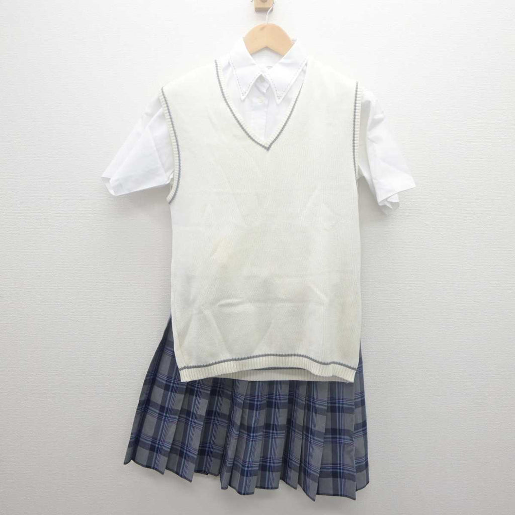 中古】茨城県 東洋大学附属牛久高等学校 女子制服 3点 (ニットベスト