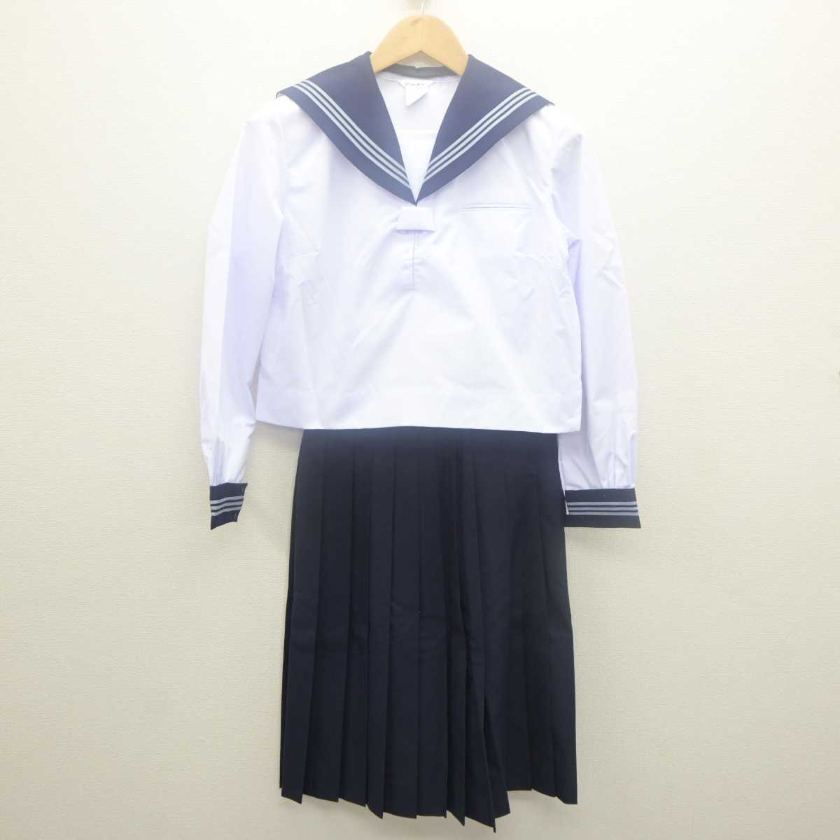 【中古】栃木県 黒磯北中学校 女子制服 3点 (セーラー服・セーラー服・スカート) sf062088