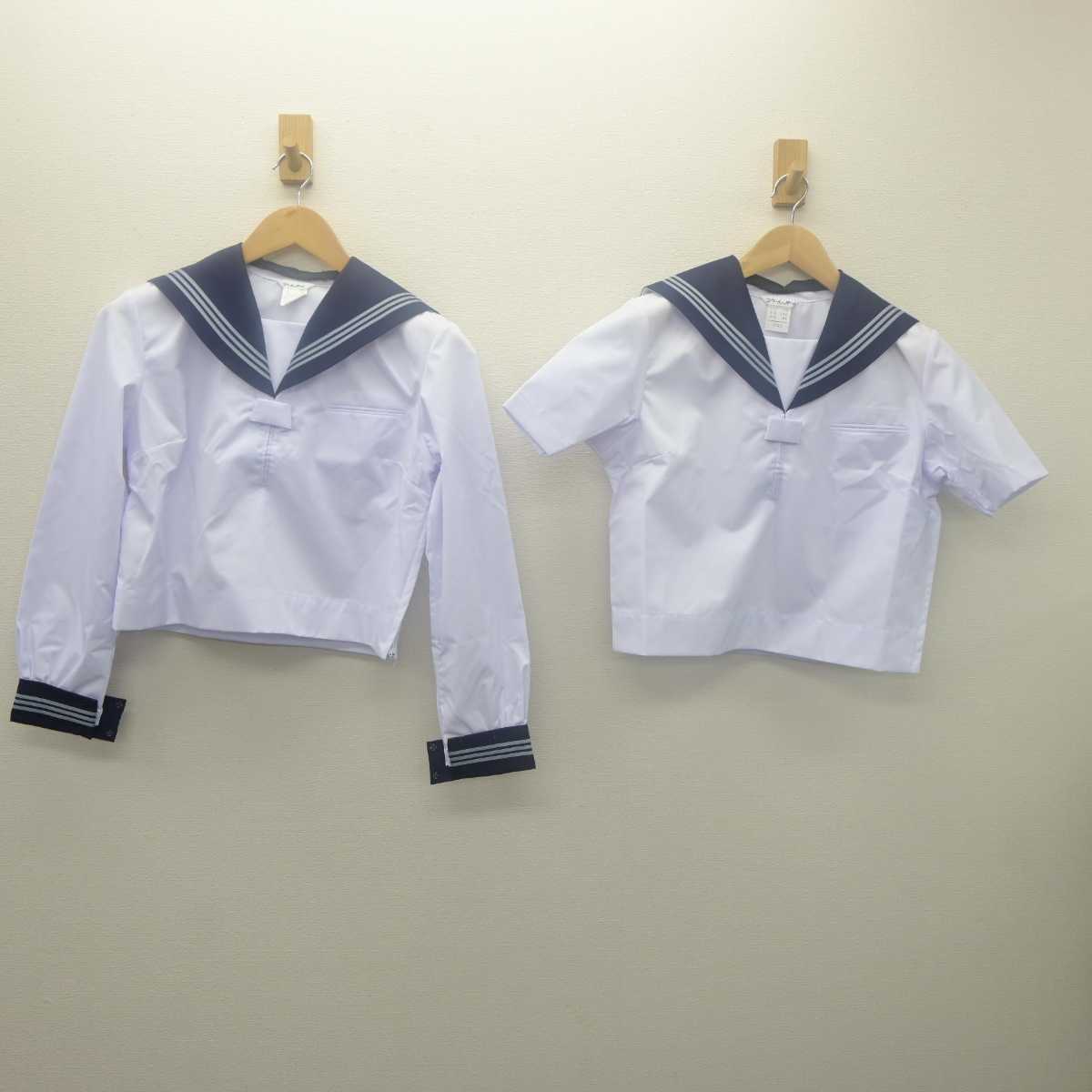 【中古】栃木県 黒磯北中学校 女子制服 3点 (セーラー服・セーラー服・スカート) sf062088