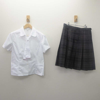 【中古】福島県 福島東稜高等学校 女子制服 2点 (シャツ・スカート) sf062104