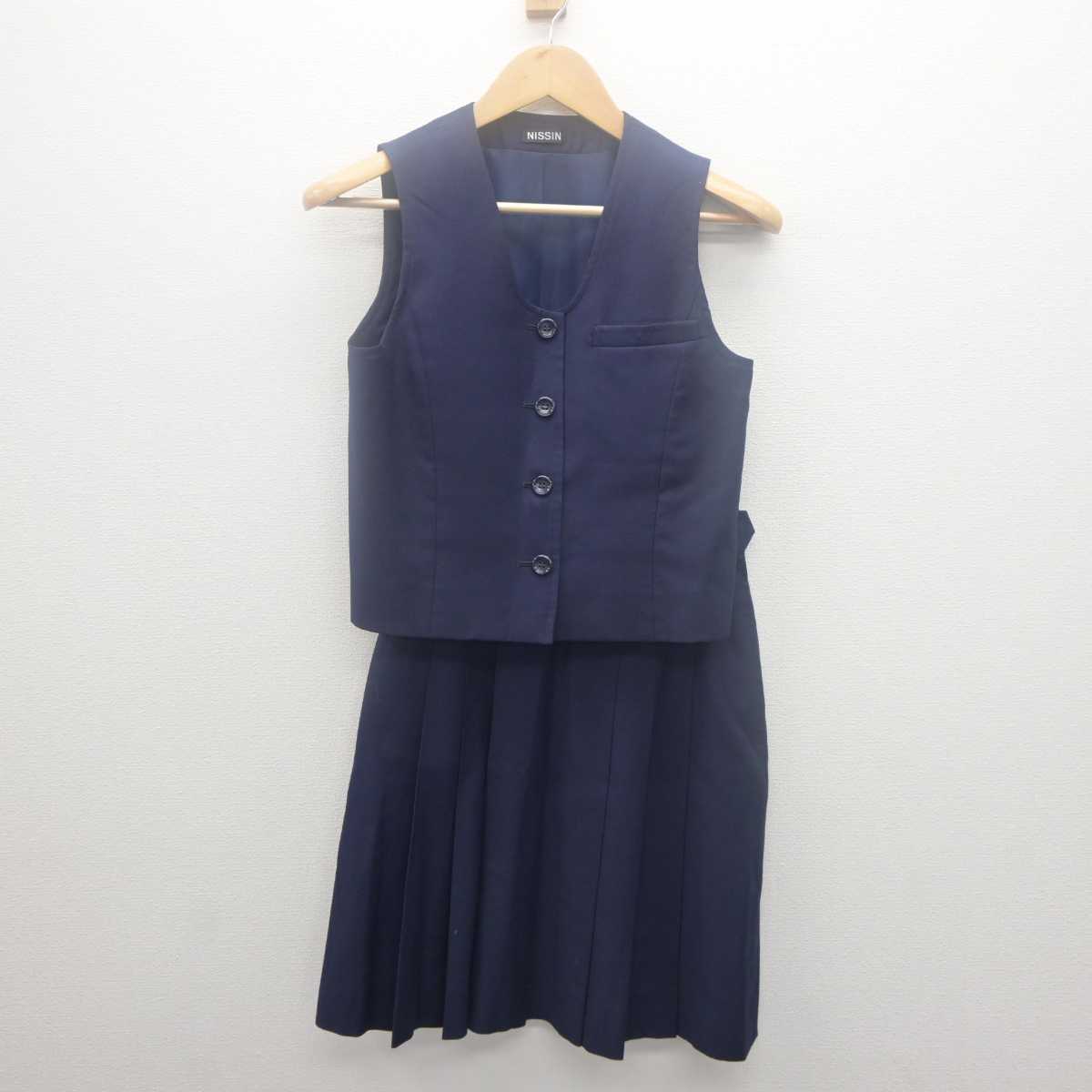 【中古】東京都 女子美術大学付属中学校 女子制服 2点 (ベスト・スカート) sf062107