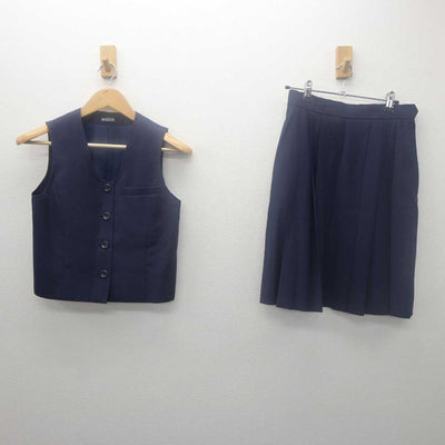 【中古】東京都 女子美術大学付属中学校 女子制服 2点 (ベスト・スカート) sf062107