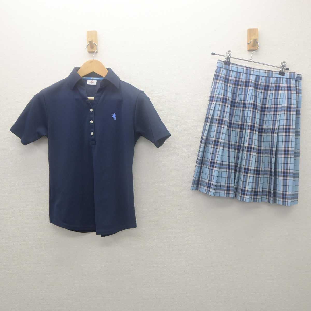 【中古】東京都 クラーク記念国際高等学校 女子制服 2点 (シャツ・スカート) sf062111