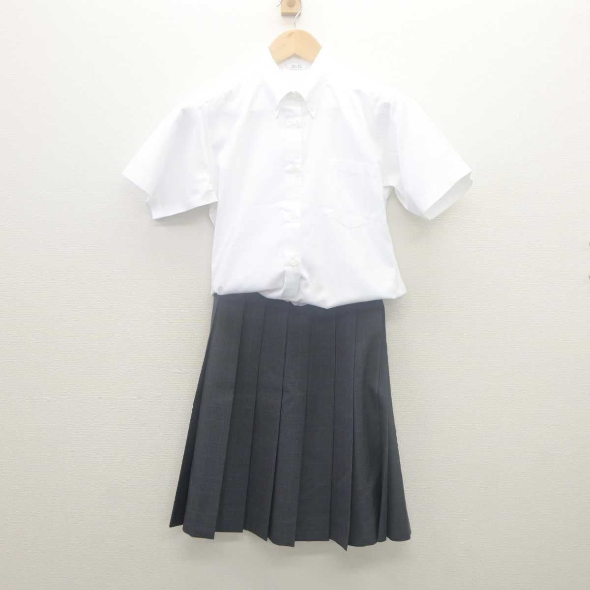 【中古】兵庫県 須磨学園高等学校 女子制服 2点 (シャツ・スカート) sf062116