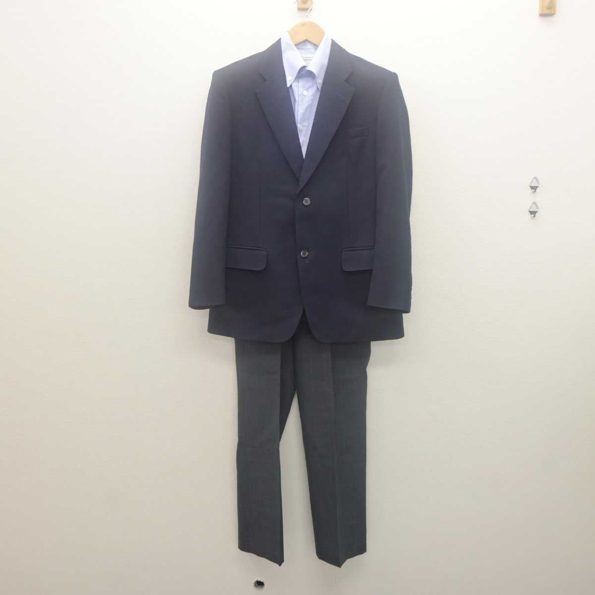 【中古】兵庫県 須磨学園高等学校 男子制服 3点 (ブレザー・シャツ・ズボン) sf062120