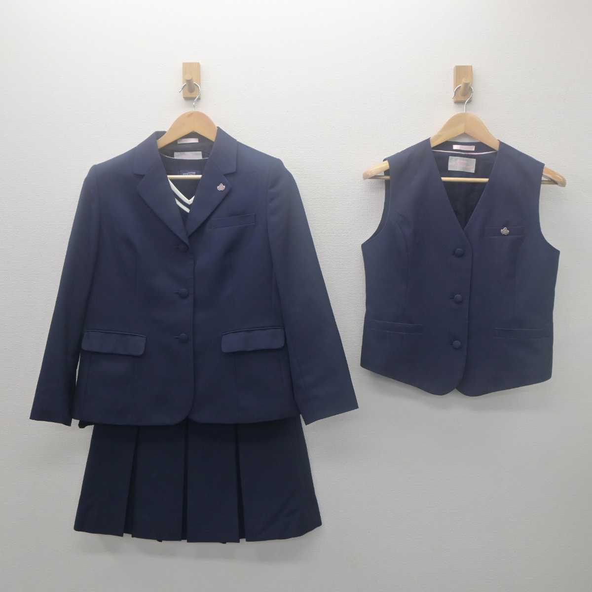 【中古】埼玉県 与野高等学校 女子制服 6点 (ブレザー・ベスト・ニット・スカート) sf062132