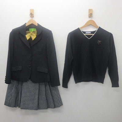 【中古】京都府 京都光華高等学校 女子制服 4点 (ブレザー・ニット・スカート) sf062136