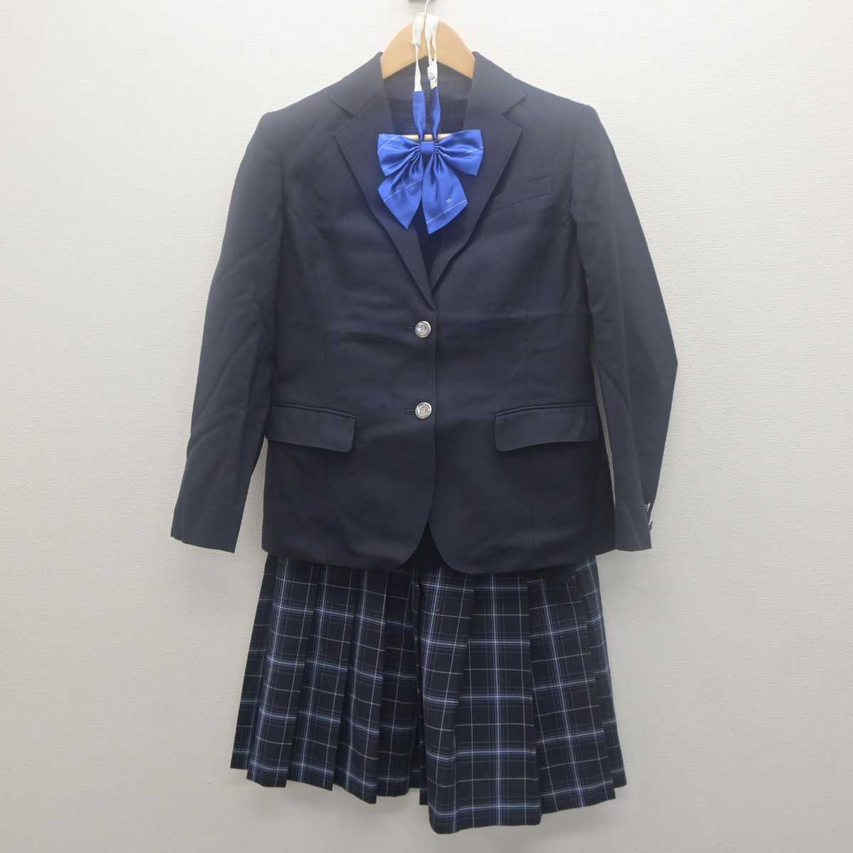 【中古】東京都 第一商業高等学校 女子制服 4点 (ブレザー・ニット・スカート) sf062149