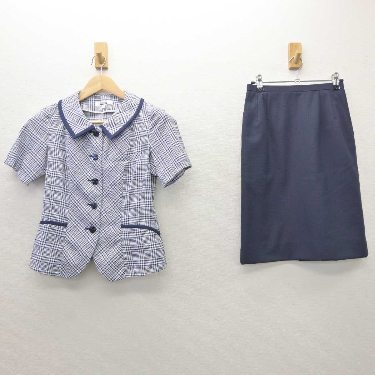 【中古】 事務服 女子制服 2点 (ブラウス・スカート) sf062161