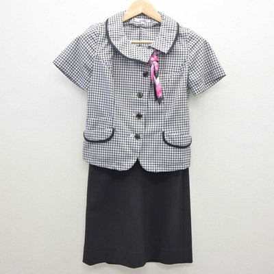 【中古】 事務服 女子制服 4点 (ブラウス・スカート) sf062163