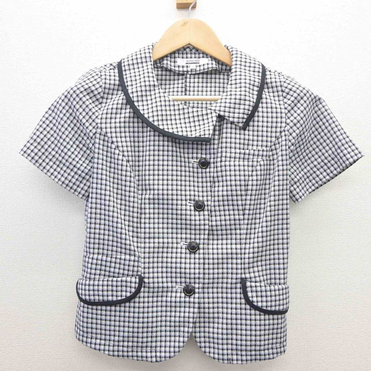 【中古】 事務服 女子制服 4点 (ブラウス・スカート) sf062163