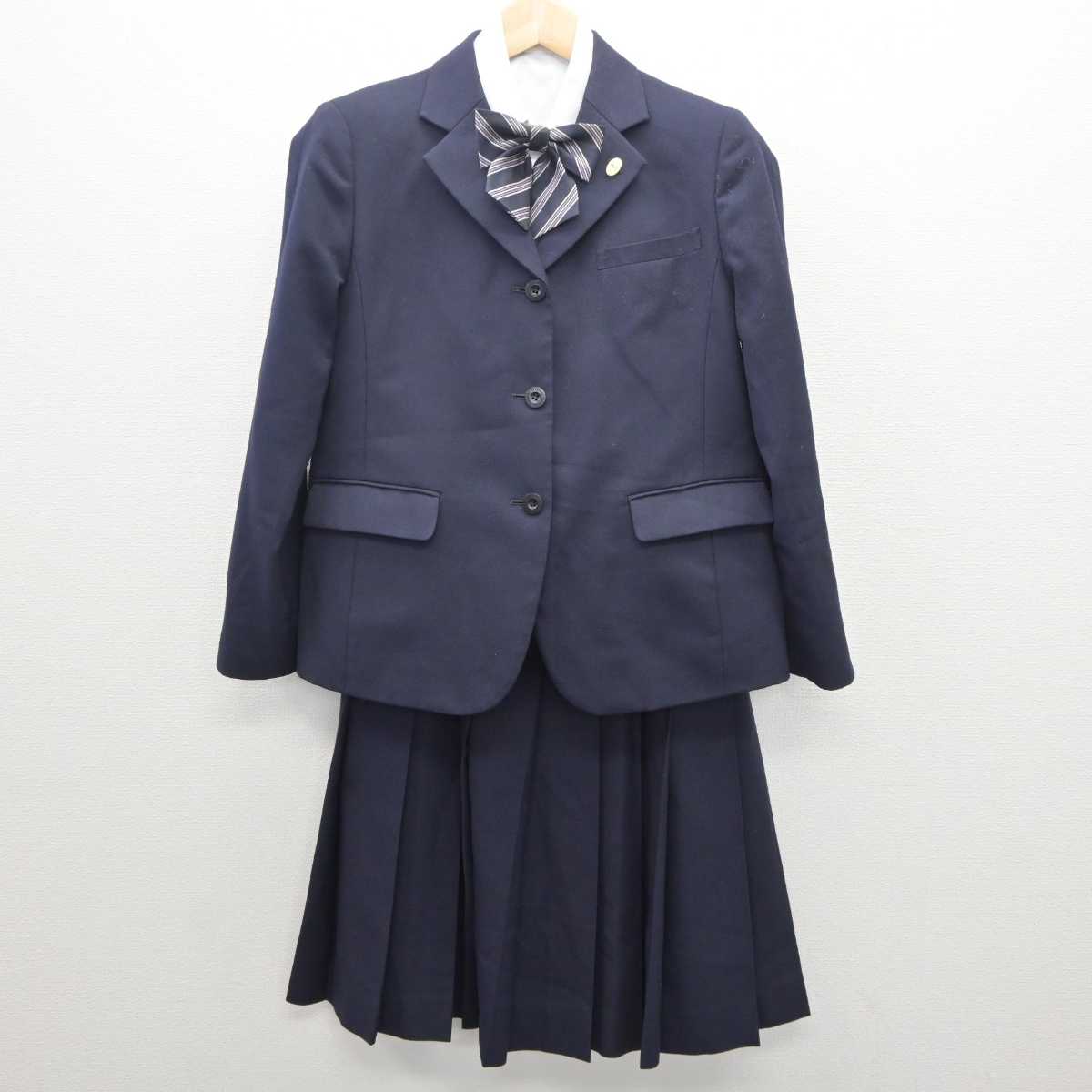 【中古】福岡県 中村女子高等学校 女子制服 6点 (ブレザー・シャツ・スカート) sf062173