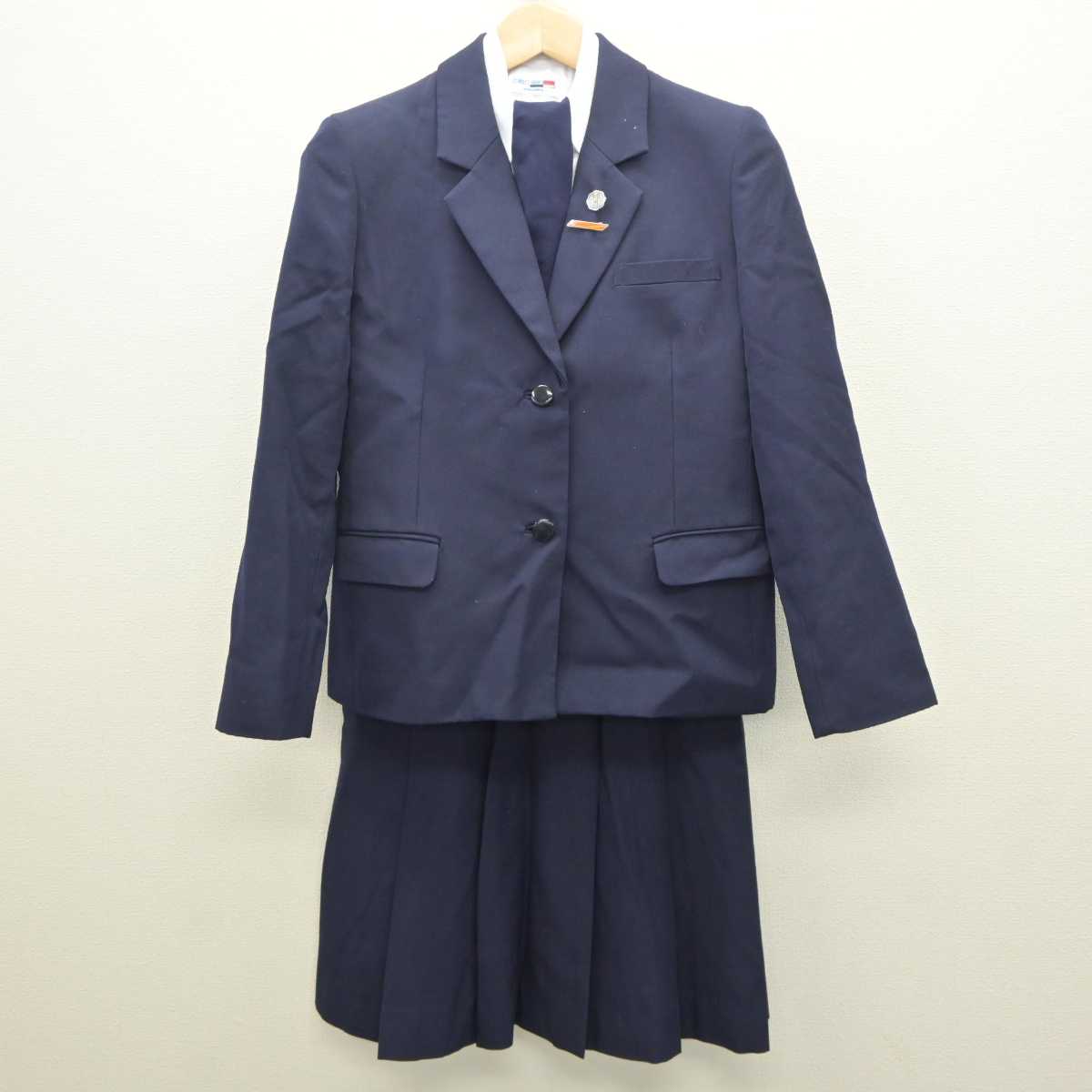 【中古】埼玉県 星野高等学校 女子制服 5点 (ブレザー・ベスト・シャツ・スカート) sf062178