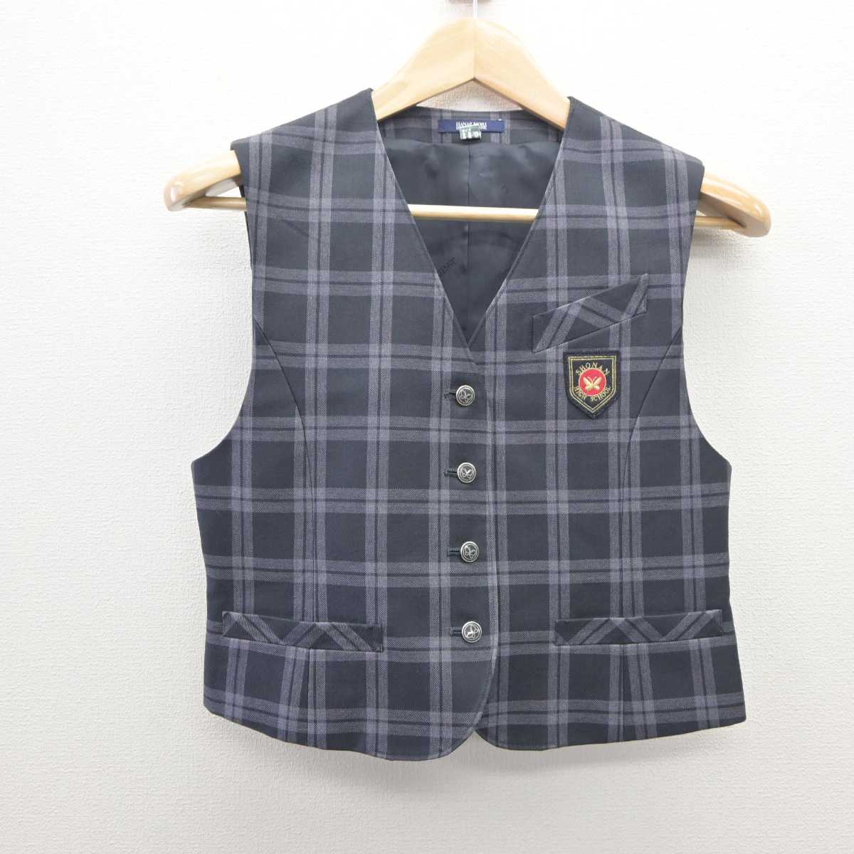 【中古】鹿児島県 樟南高等学校 女子制服 4点 (ブレザー・ベスト・シャツ・スカート) sf062195