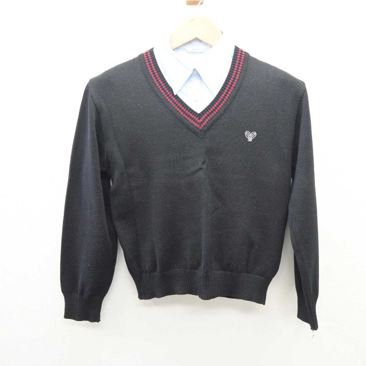 【中古】鹿児島県 樟南高等学校 女子制服 2点 (ニット・シャツ) sf062198