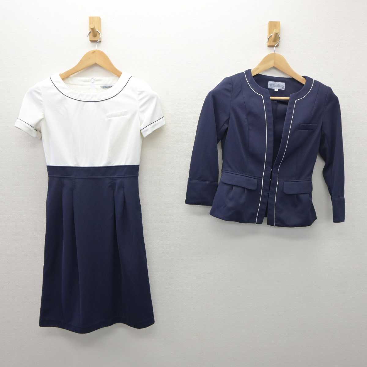 【中古】 大手総合商社受付 女子制服 4点 (ジャケット・ワンピース) sf062212