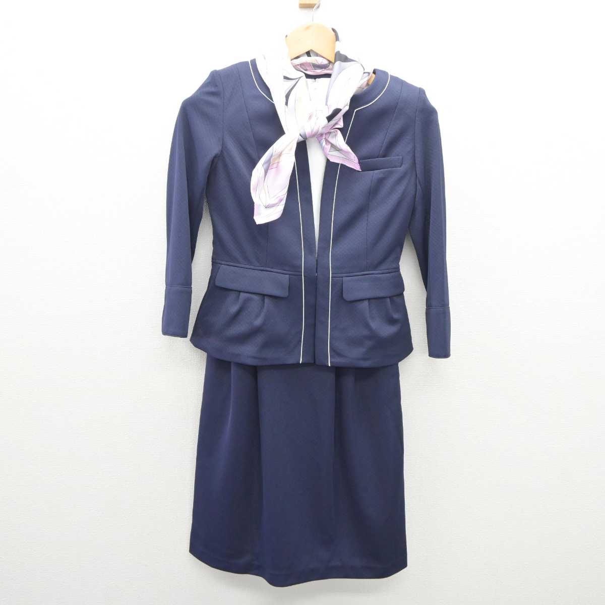 【中古】 大手総合商社受付 女子制服 4点 (ジャケット・ワンピース) sf062213