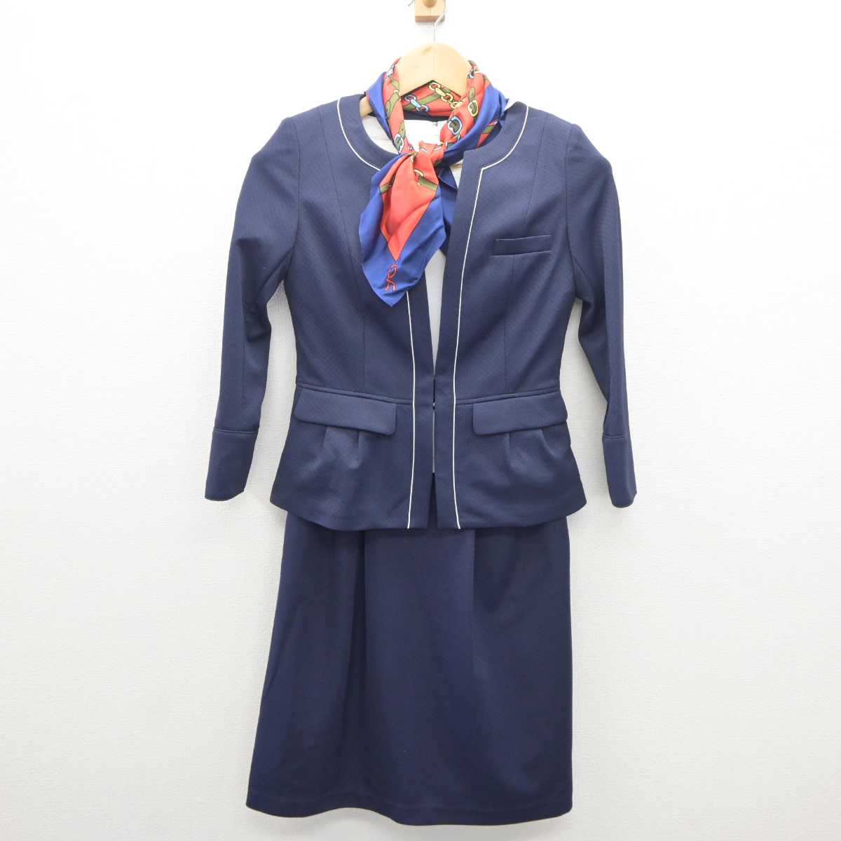 【中古】 大手総合商社受付 女子制服 4点 (ジャケット・ワンピース) sf062215