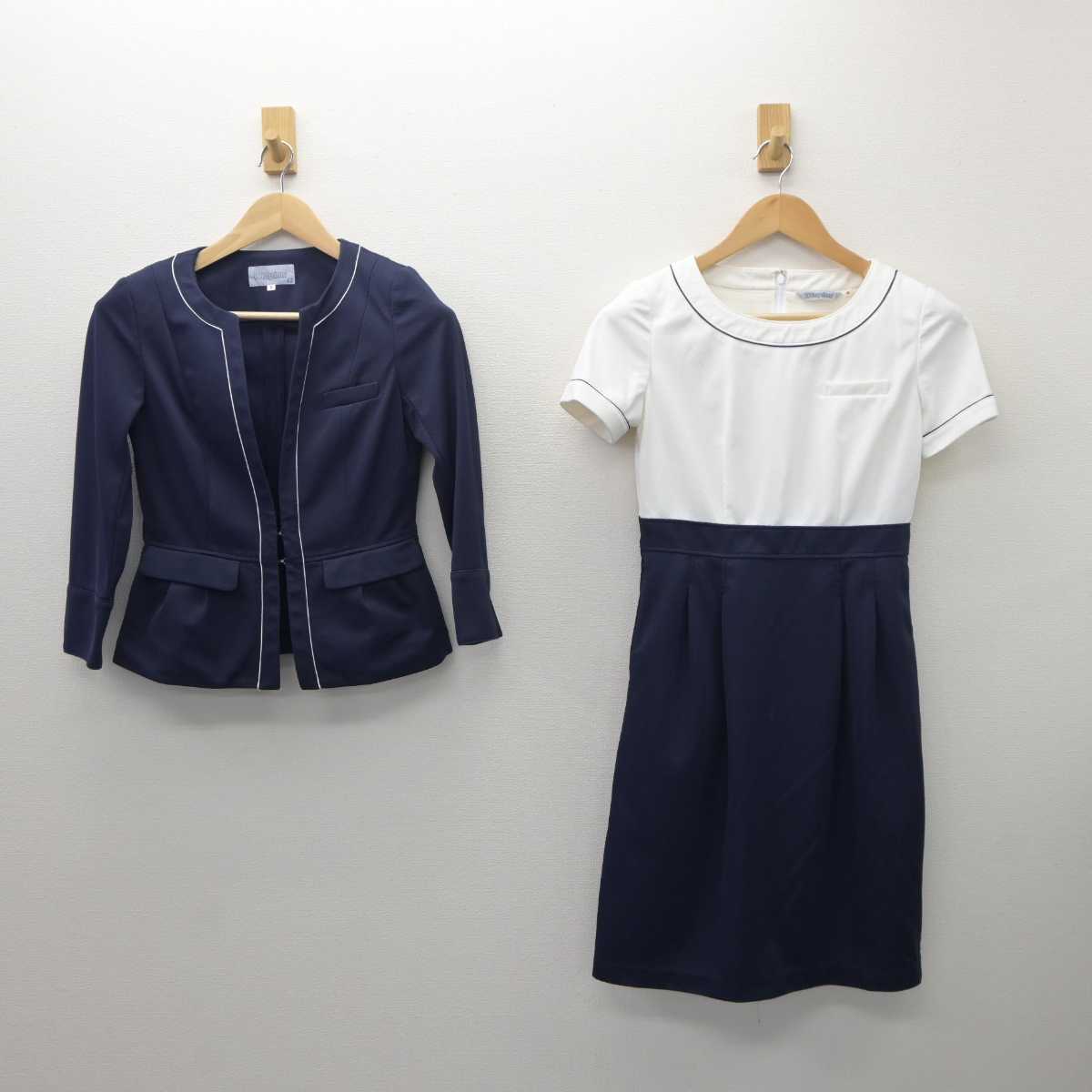 【中古】 大手総合商社受付 女子制服 4点 (ジャケット・ワンピース) sf062223