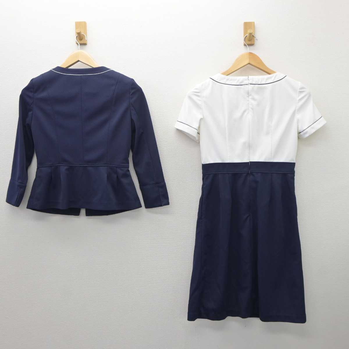 【中古】 大手総合商社受付 女子制服 4点 (ジャケット・ワンピース) sf062223