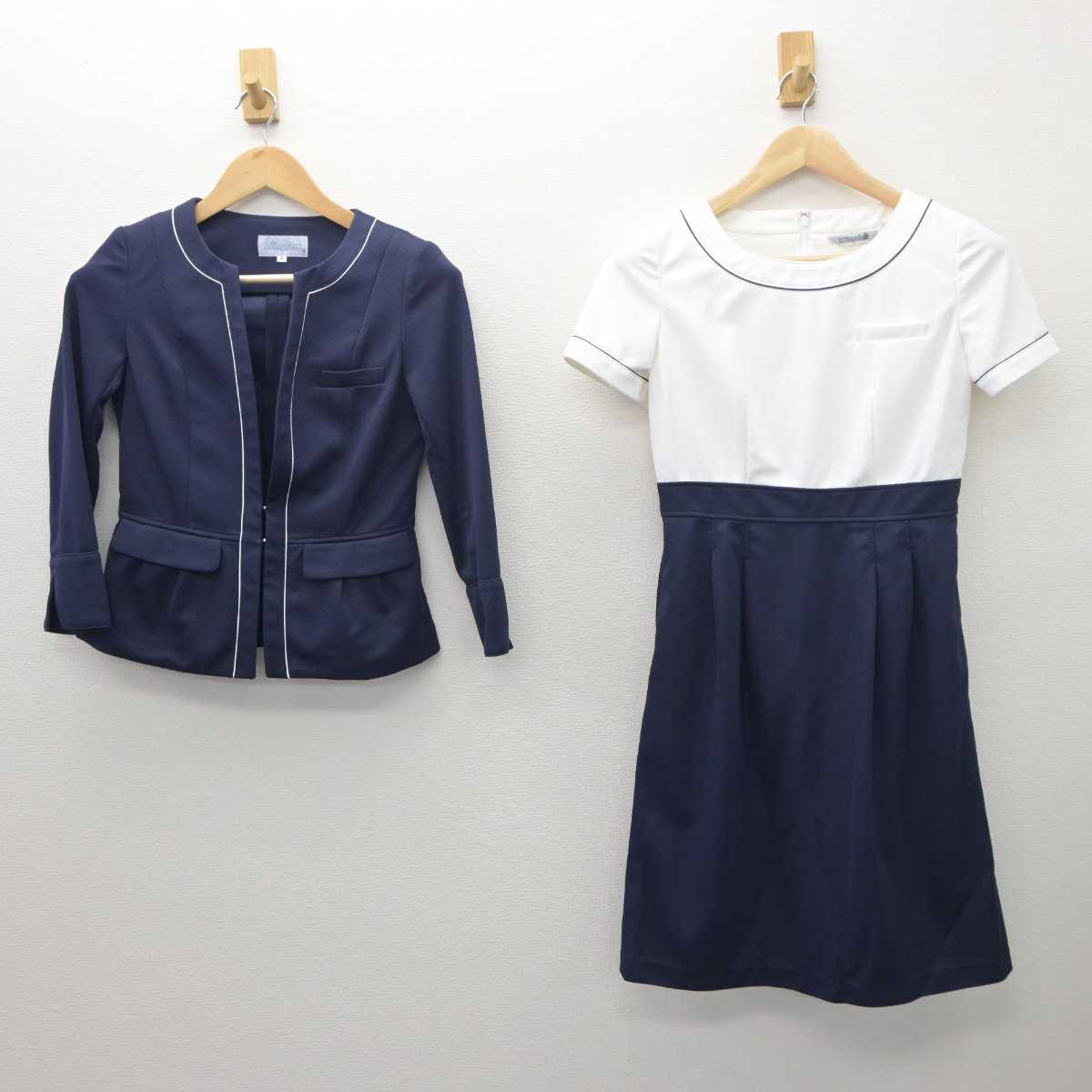 【中古】 大手総合商社受付 女子制服 4点 (ジャケット・ワンピース) sf062224