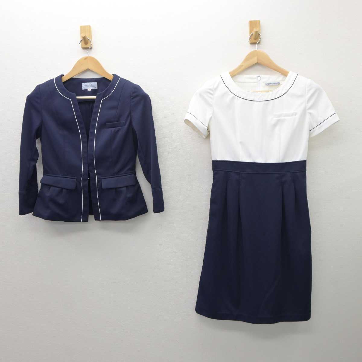 【中古】 大手総合商社受付 女子制服 4点 (ジャケット・ワンピース) sf062225