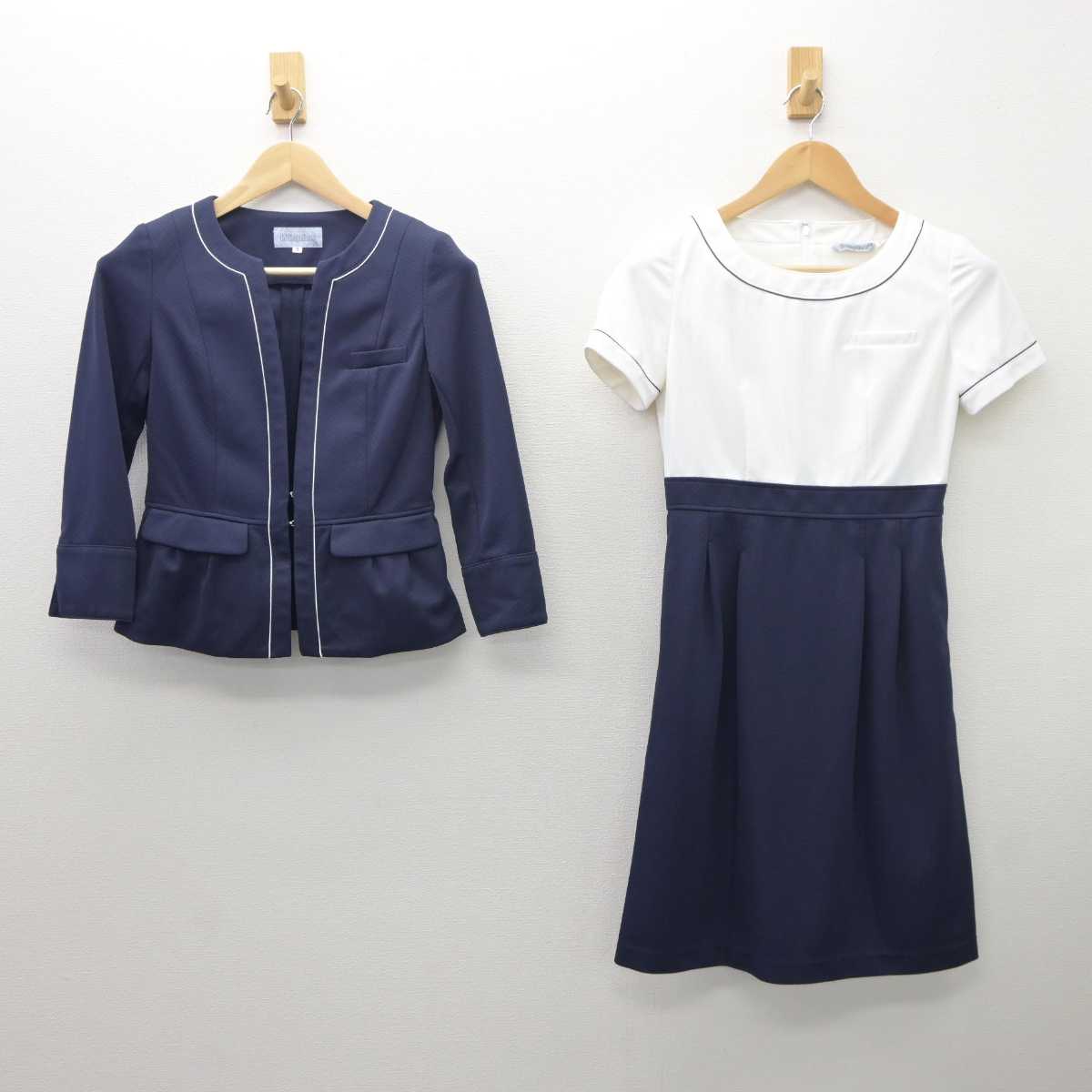 【中古】 大手総合商社受付 女子制服 4点 (ジャケット・ワンピース) sf062226