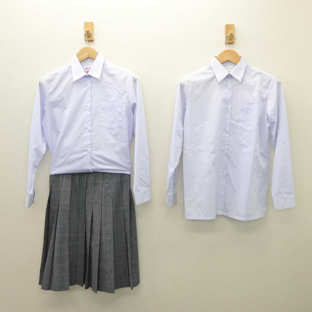 【中古】千葉県 五井中学校 女子制服 3点 (シャツ・スカート) sf062246