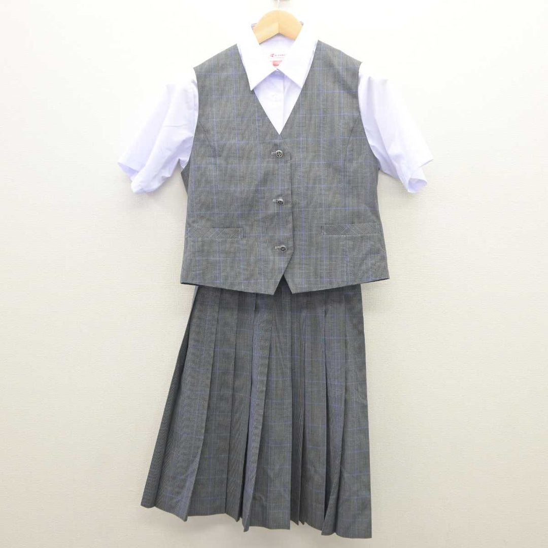 【中古】千葉県 五井中学校 女子制服 3点 (ベスト・シャツ・スカート) sf062247 | 中古制服通販パレイド