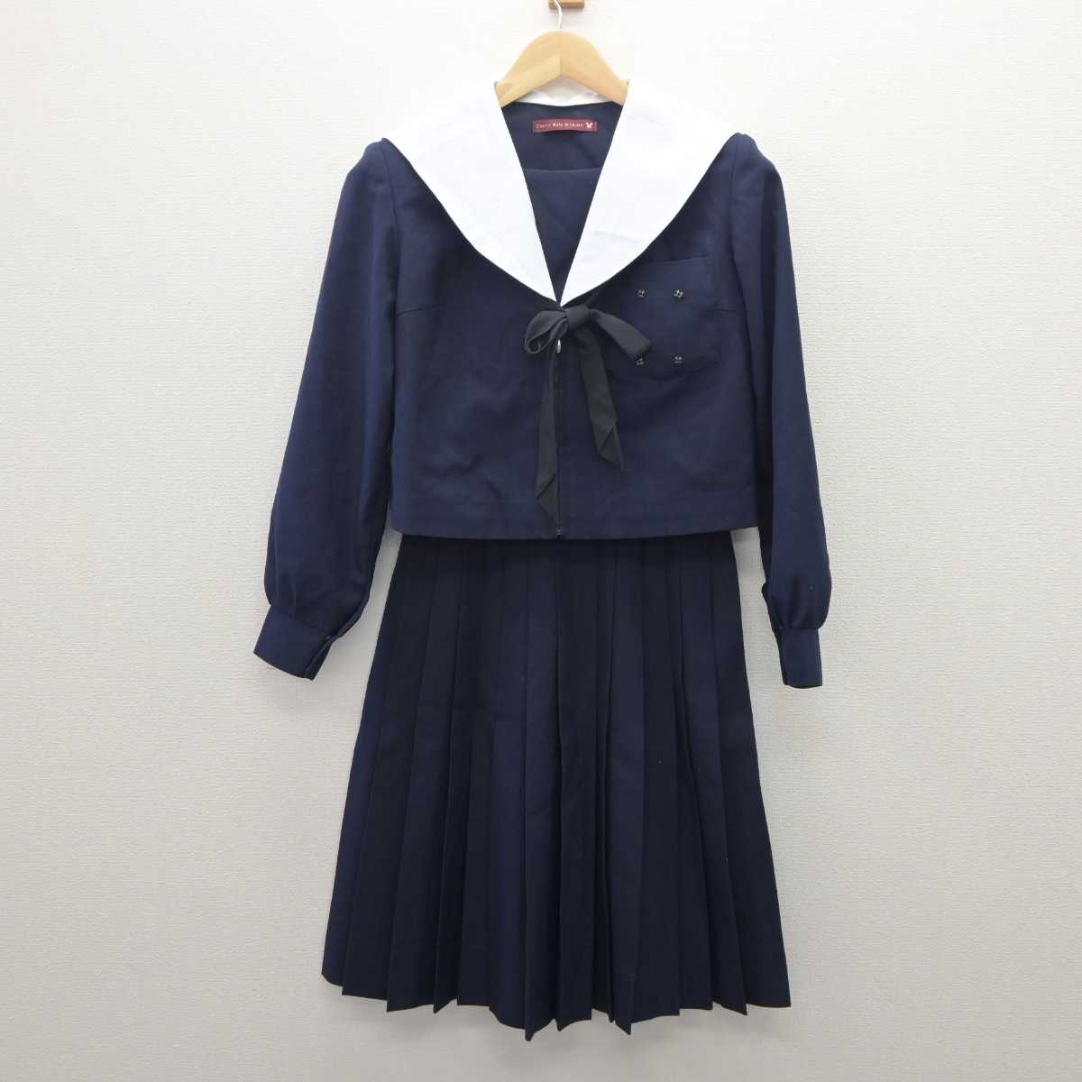 【中古】愛知県 豊明中学校 女子制服 3点 (セーラー服・スカート) sf062250