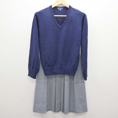 【中古】大阪府 工芸高等学校 女子制服 4点 (ブレザー・ニット・スカート) sf062260