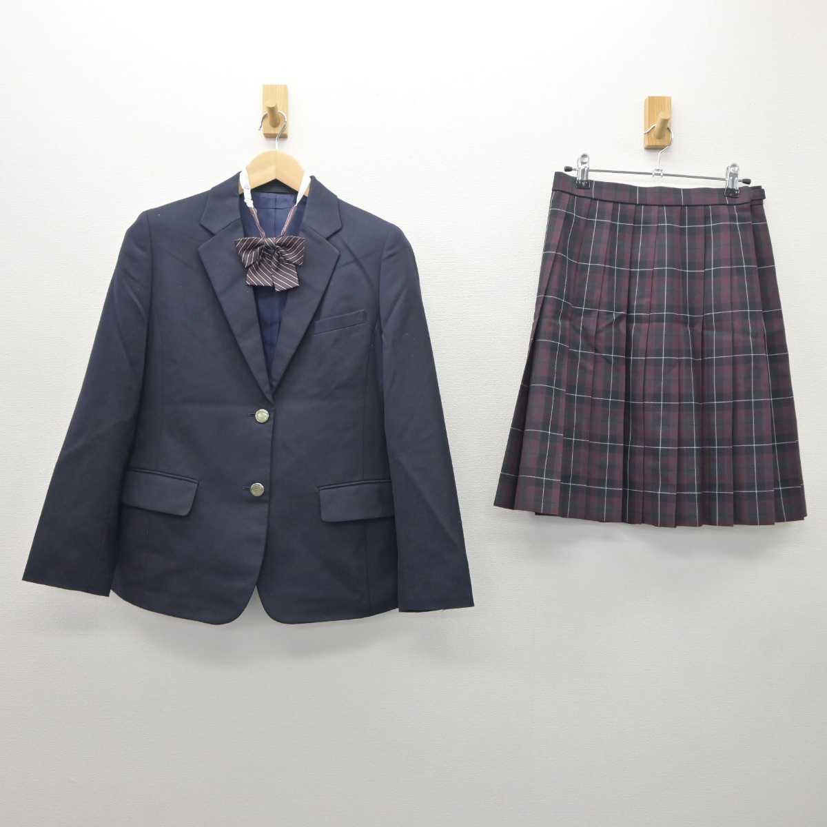 【中古】神奈川県 都田中学校 女子制服 3点 (ブレザー・スカート) sf062267