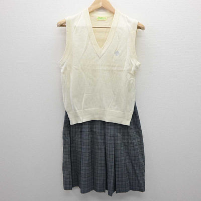 【中古】東京都 田無第一中学校 女子制服 2点 (ニットベスト・スカート) sf062271