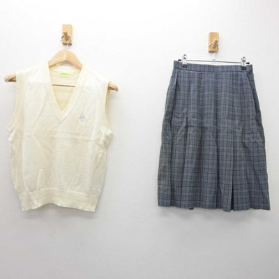 【中古】東京都 田無第一中学校 女子制服 2点 (ニットベスト・スカート) sf062271