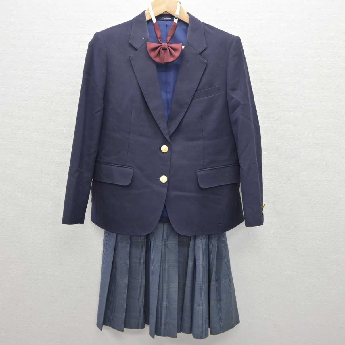 【中古】北海道 神居東中学校 女子制服 4点 (ブレザー・ベスト・スカート) sf062276