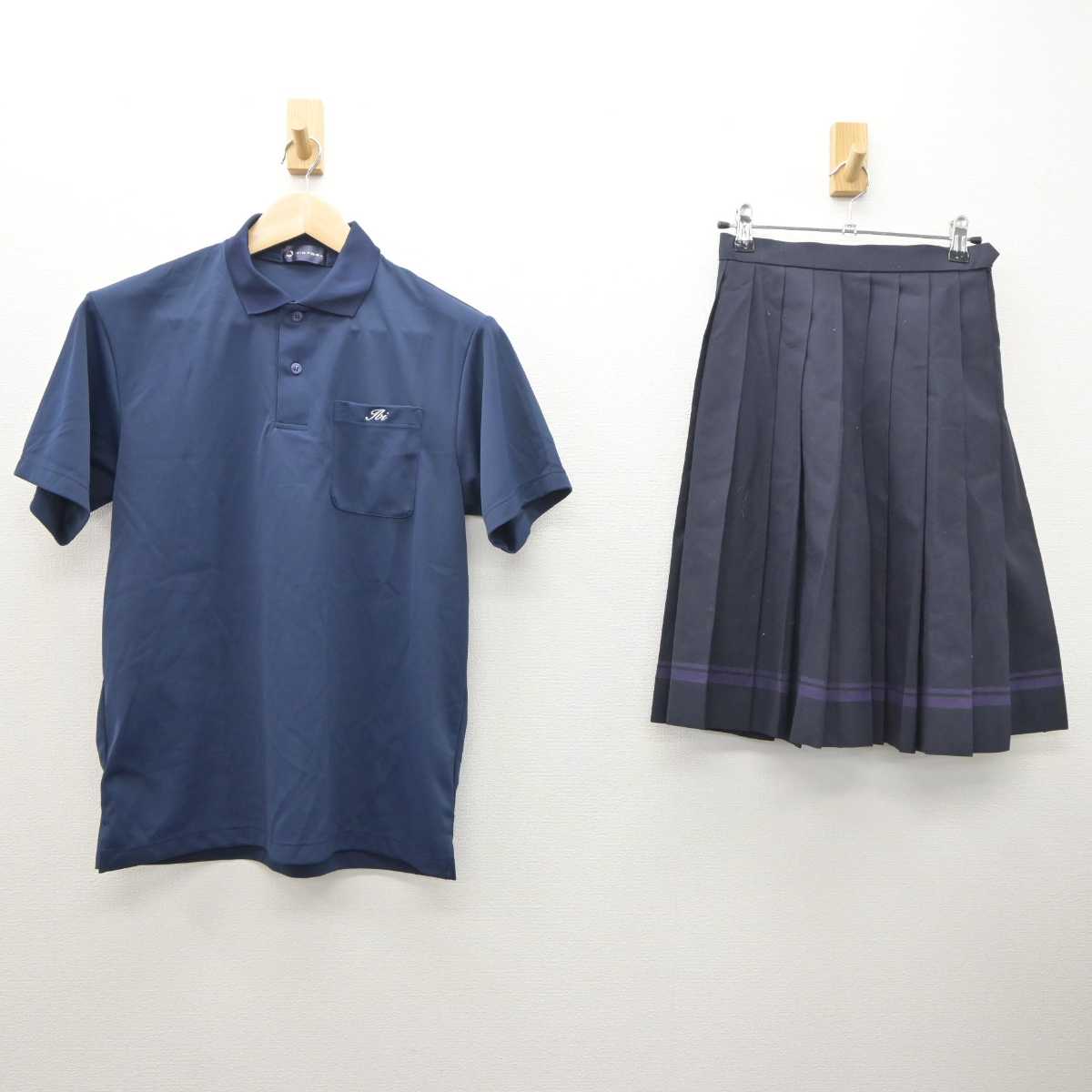 【中古】岐阜県 揖斐高等学校 女子制服 3点 (シャツ・スカート) sf062289