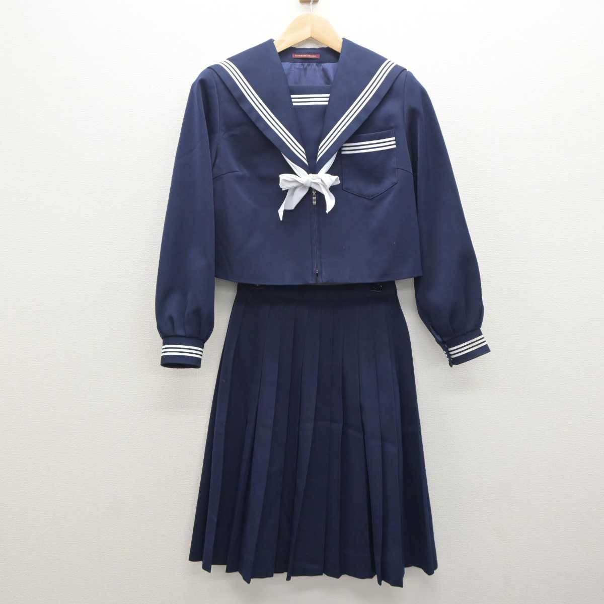 【中古】岐阜県 池田町立池田中学校 女子制服 2点 (セーラー服・スカート) sf062294