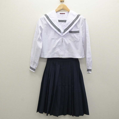 【中古】岐阜県 池田町立池田中学校 女子制服 2点 (セーラー服・スカート) sf062295