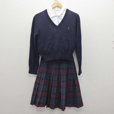 【中古】秋田県 秋田商業高等学校 女子制服 4点 (ブレザー・ニット・シャツ・スカート) sf062319