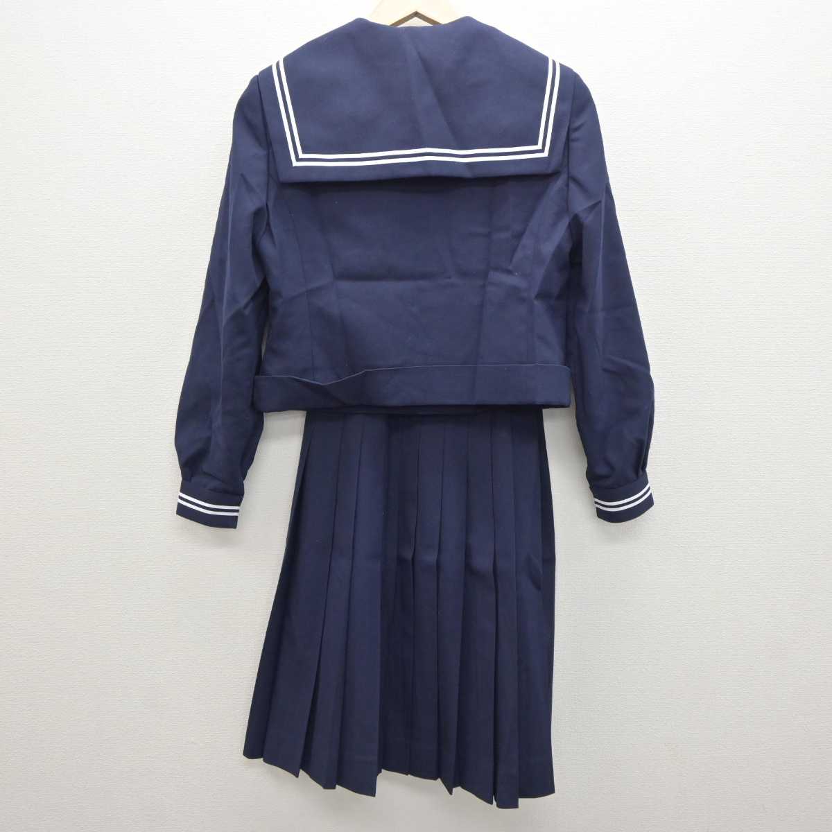 【中古】山口県 川中中学校 女子制服 3点 (セーラー服・スカート) sf062336