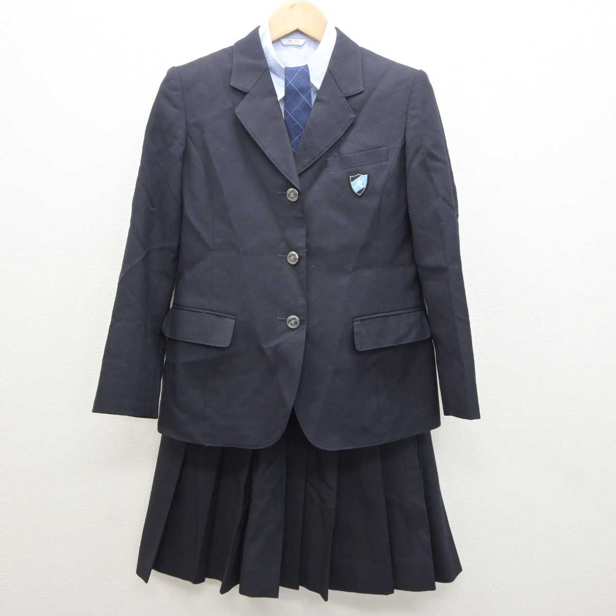 【中古】北海道 札幌清田高等学校 女子制服 5点 (ブレザー・シャツ・スカート) sf062338